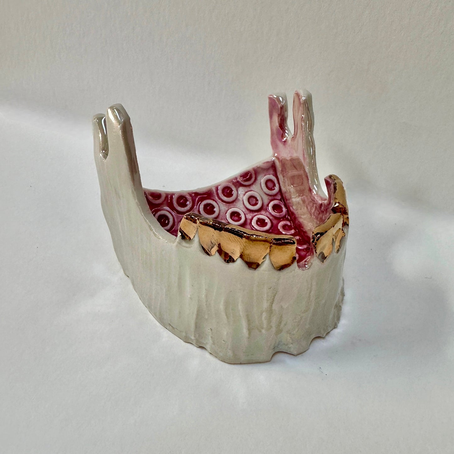 Red Textured Jawbone Tray