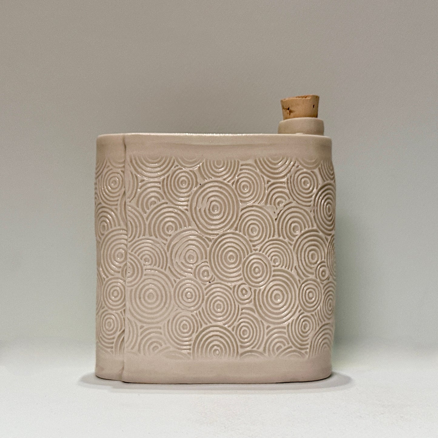 Green Geometric Eye Flask