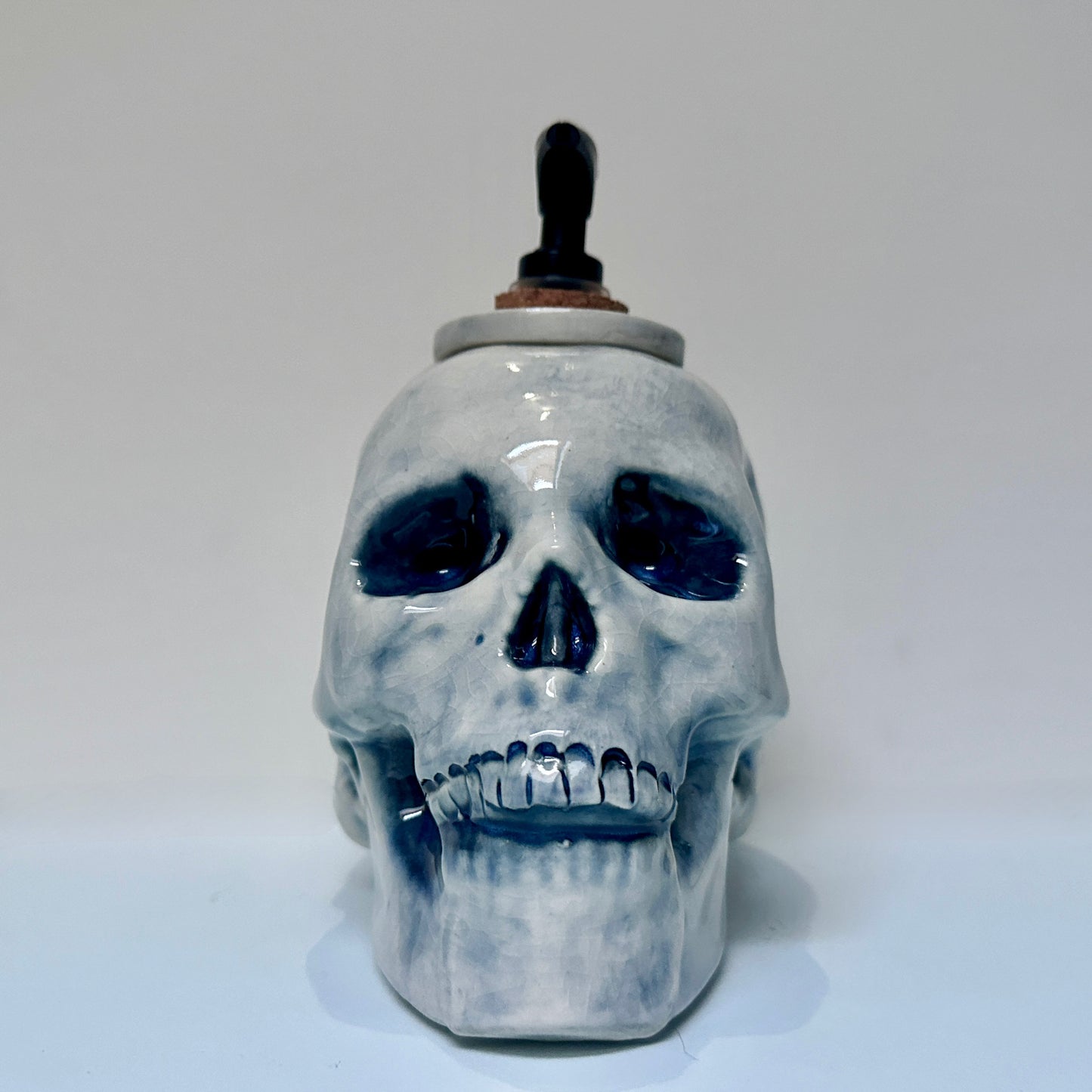 Blue Skull Soap Dispenser
