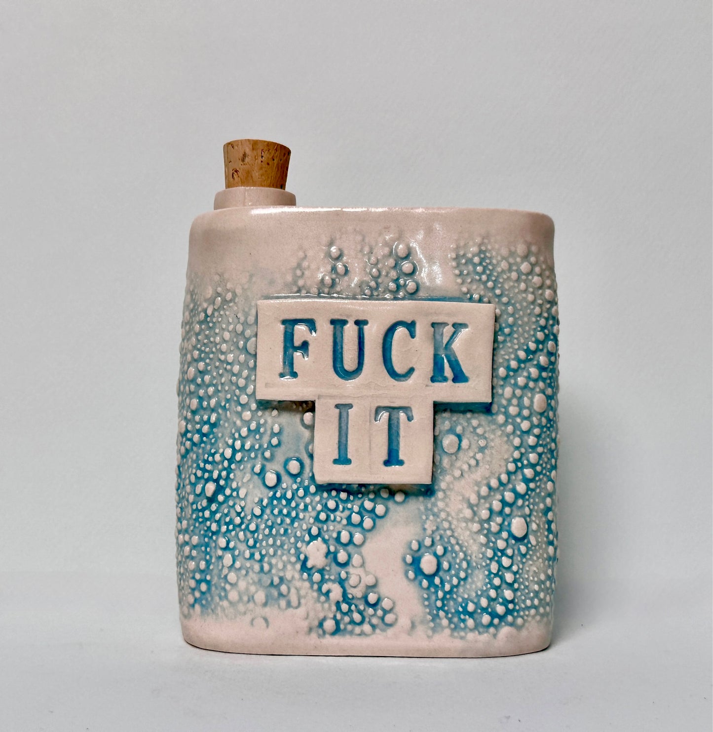 Blue F It Flask