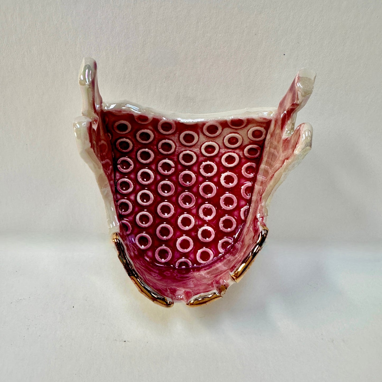 Red Textured Jawbone Tray