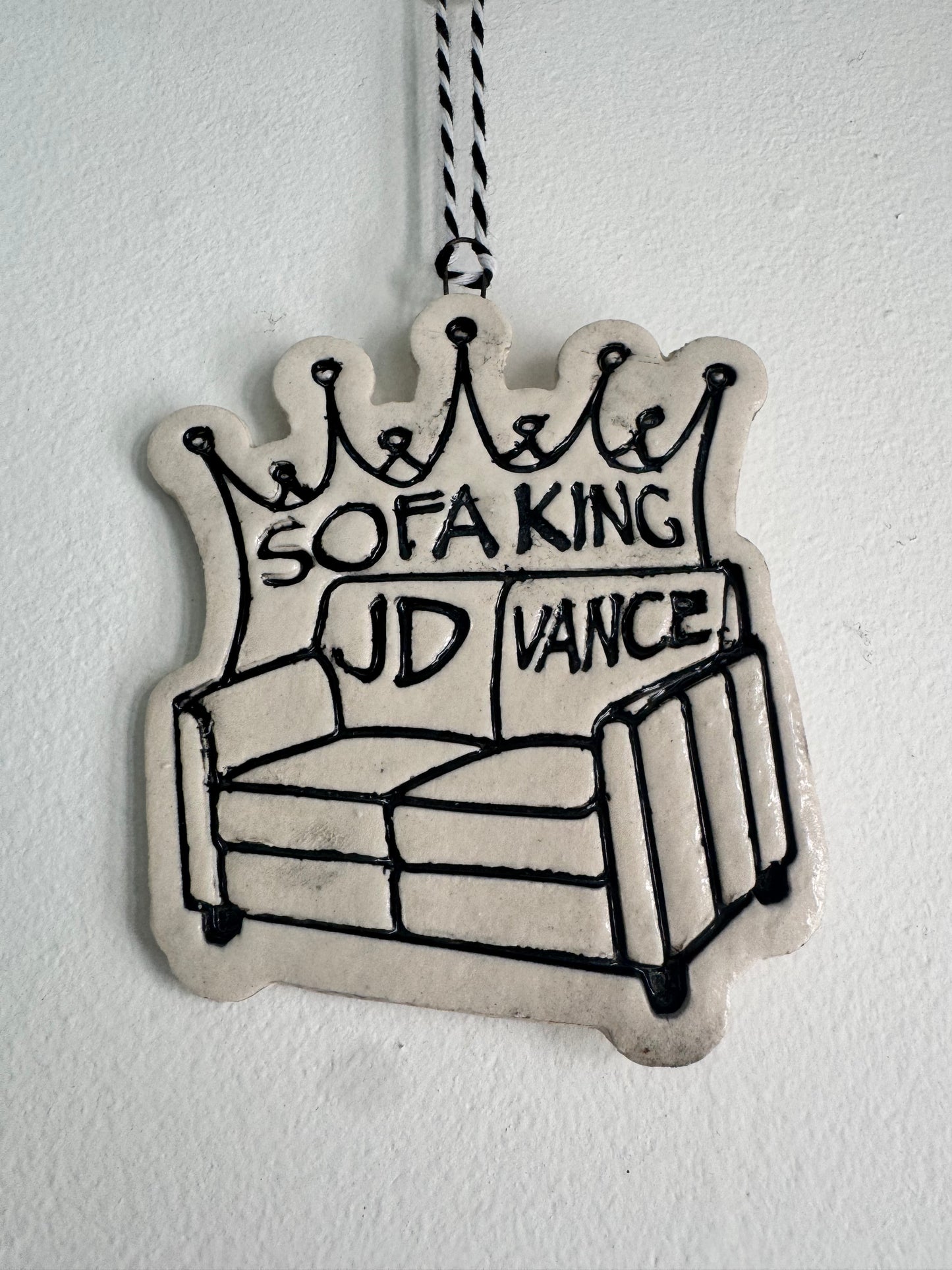 Sofa King JD Vance ornament