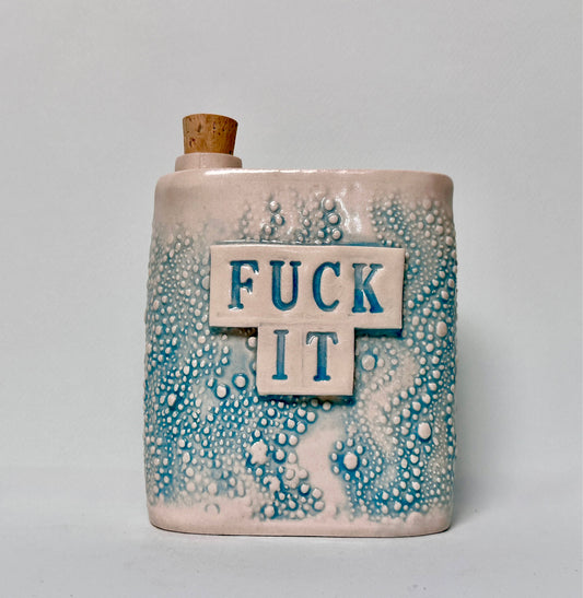 Blue F It Flask
