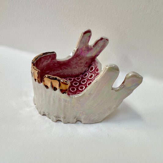 Red Textured Jawbone Tray